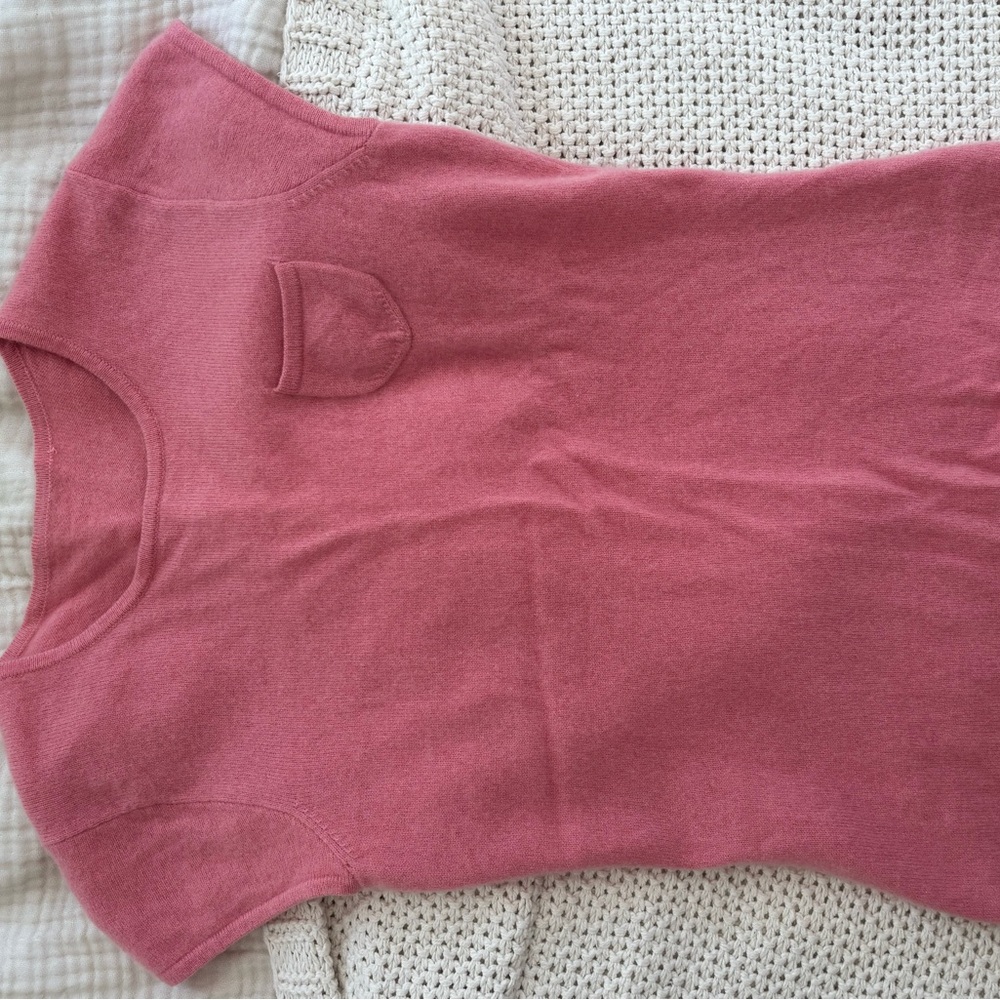 Pink cashmere short sleeve